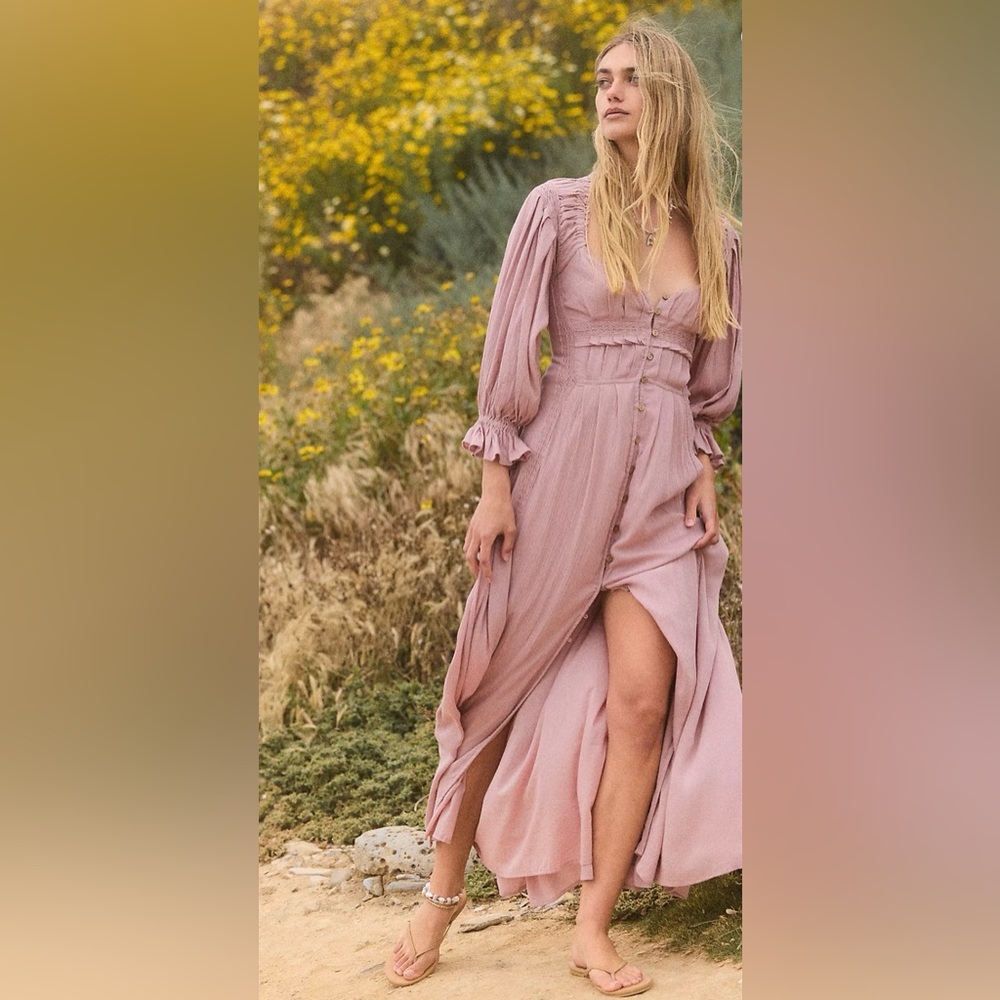 Elegant Pink Maxi Dress
